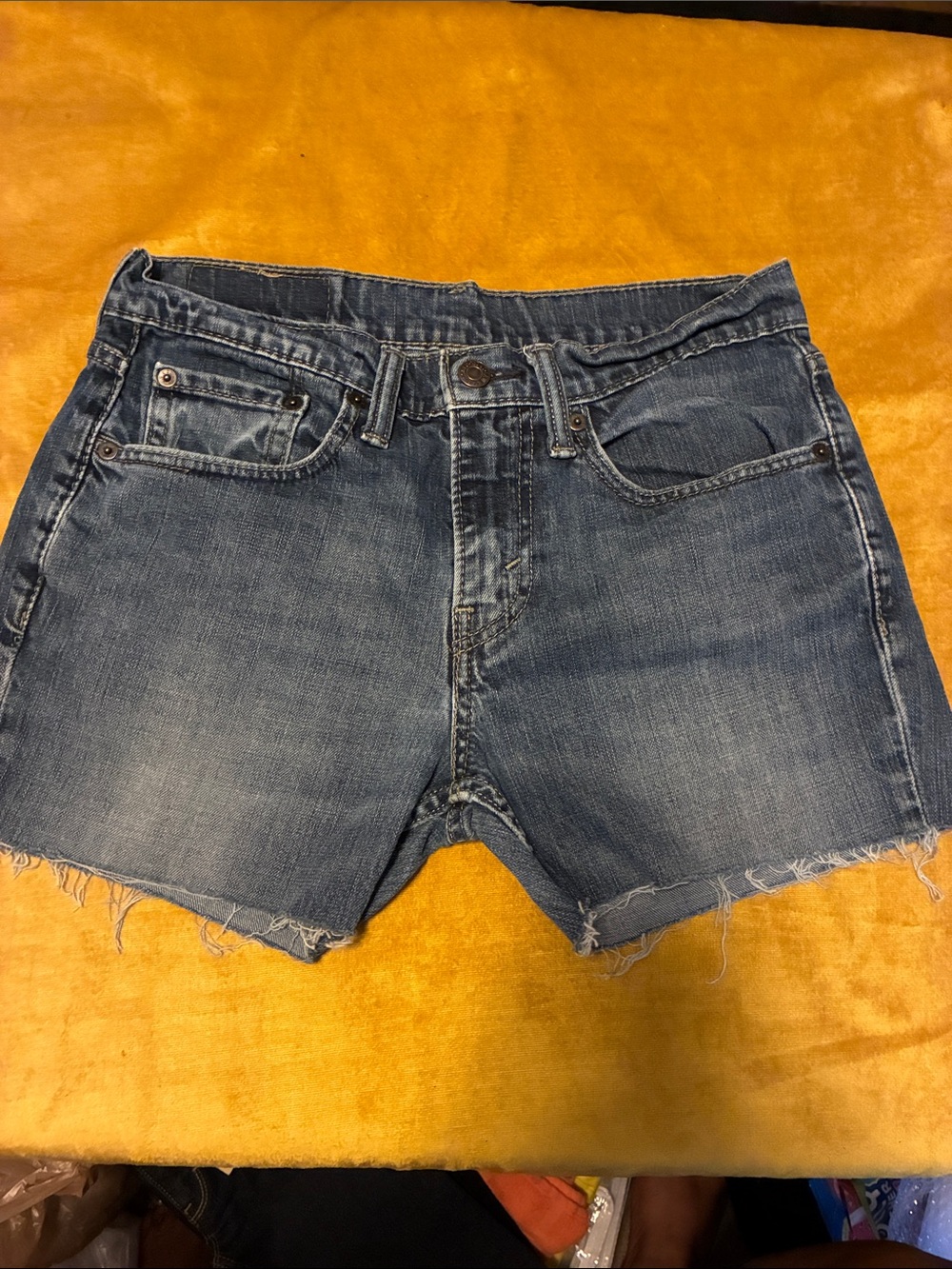 Women’s Blue Denim Cutoff Shorts